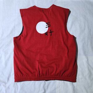 Tokyu Reversible Vest • Unisex Adult Small • Blue & Red Japanese Graphic